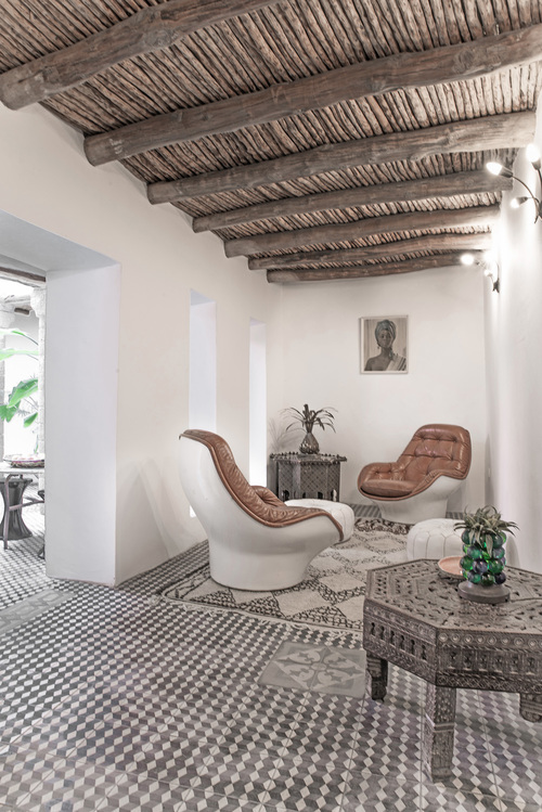 Casual living area at Five Columns Essaouira