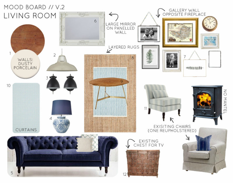 Mood Board Country Cottage Living Room Option 2 Mood Board Country Cottage Living Room Option 2