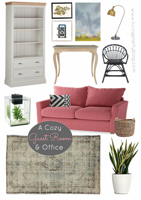 Mood Board - Cozy Guest Room Office Design