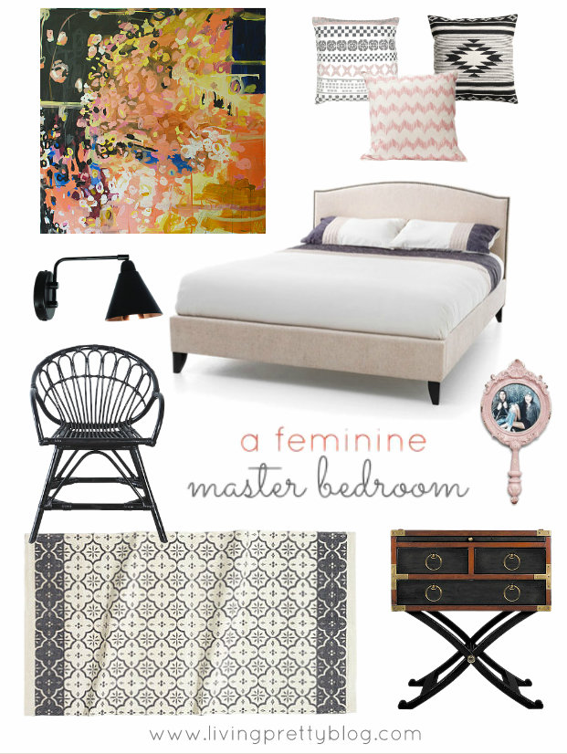Mood Board - Feminine Master Bedroom Design