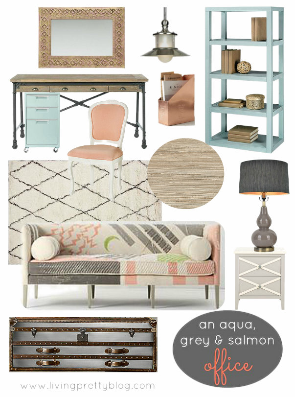 Mood Board Archives Emmerson And Fifteenth Mood Board Aqua Grey Salmon Office Design