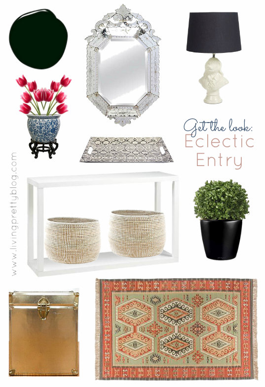 Mood Board - Get the Look - Modern Vintage French Eclectic Entryway