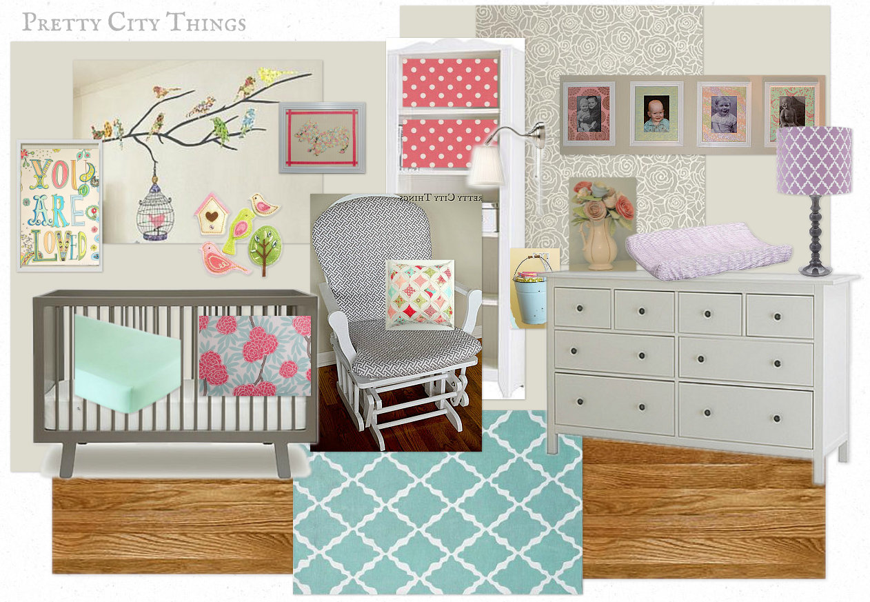 Mood Board - Baby Girl Nursery Design