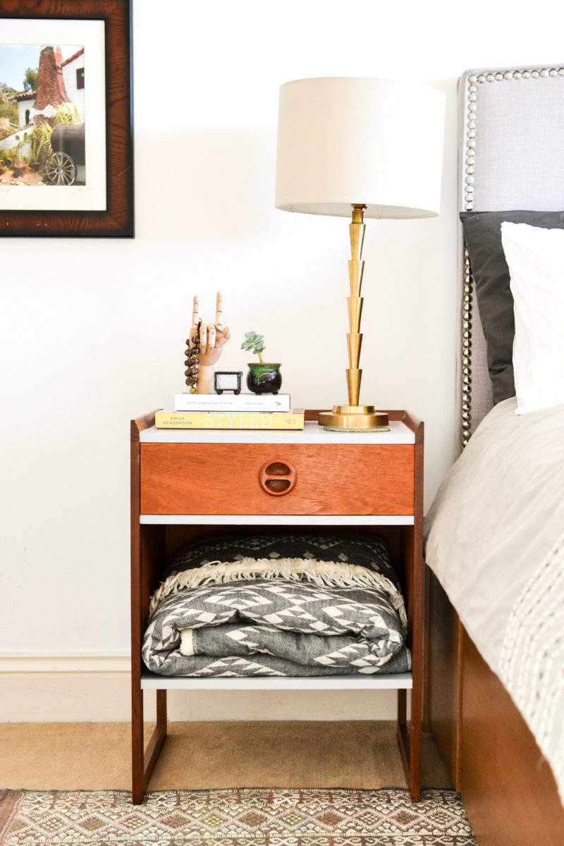 One Room Challenge Week 5: Refinished Mid-century Night Stands for Our