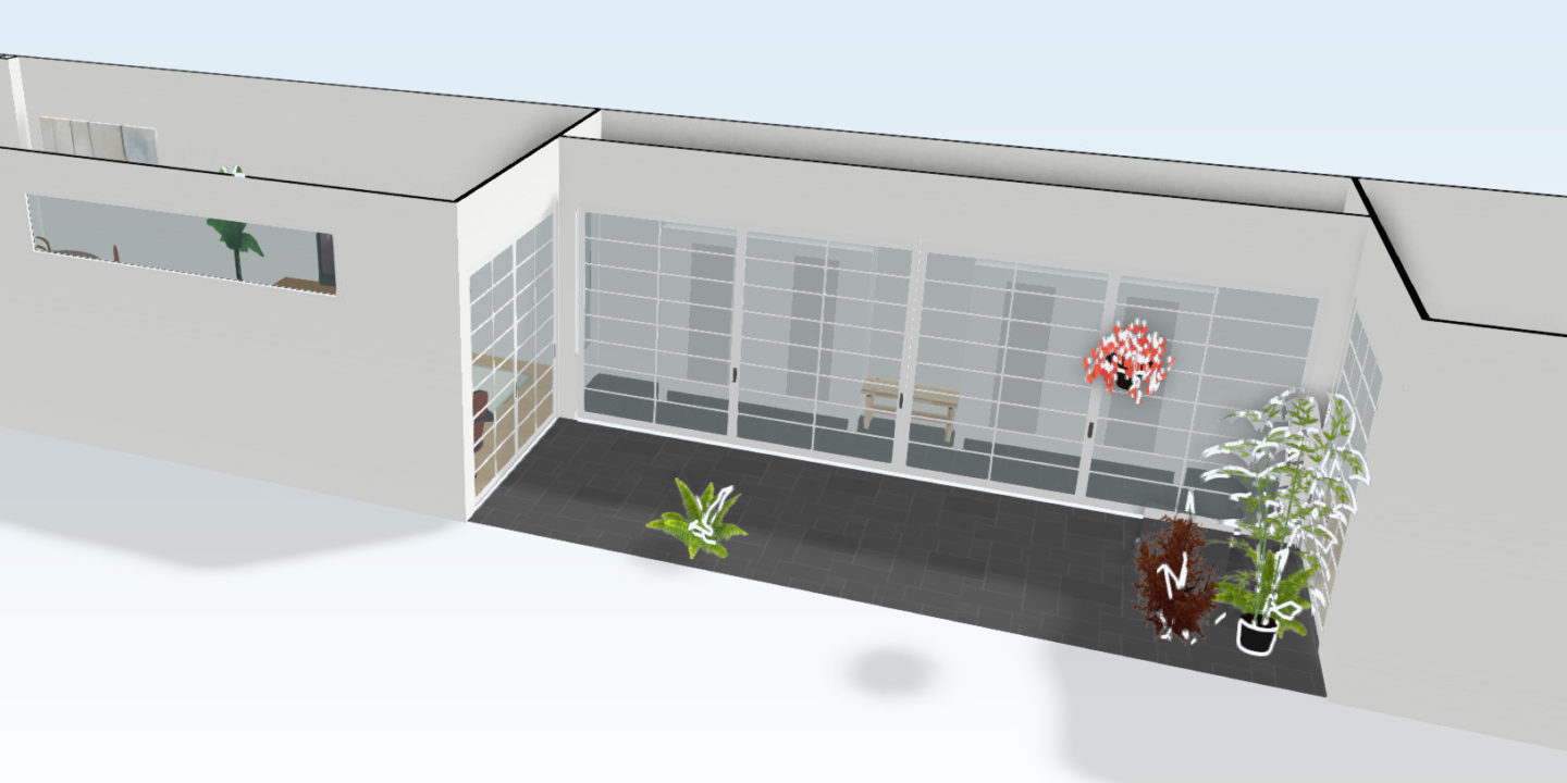 Floor Plan 3D 1st Floor Potential Extension Enclosed Patio Garden