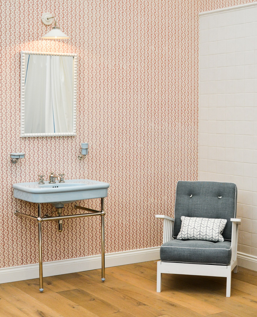 2017 Interior Design Trends Home Decor Trend Report - Blush Pink via The Water Monopoly Rockwell Basin with a Frame