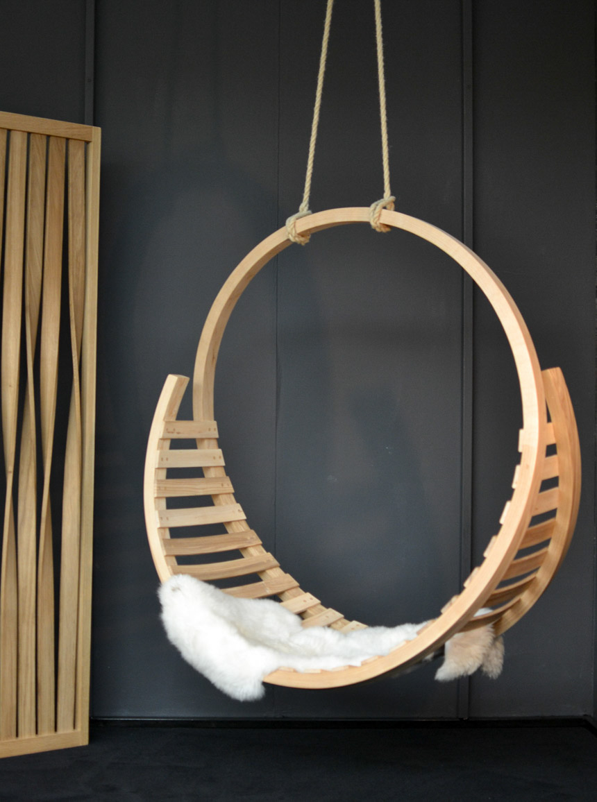 2017 Interior Design Trends Home Decor Trend Report - Raw Wood Swing Scandi Inspired via Tom Raffield at Decorex