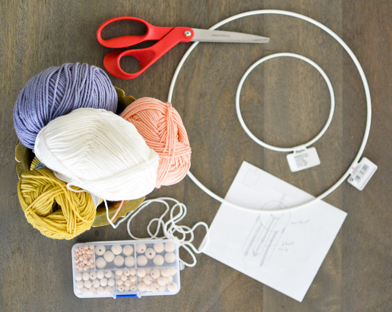 DIY How to Make a Boho Wall Hanging with Wooden Beads Emmerson and