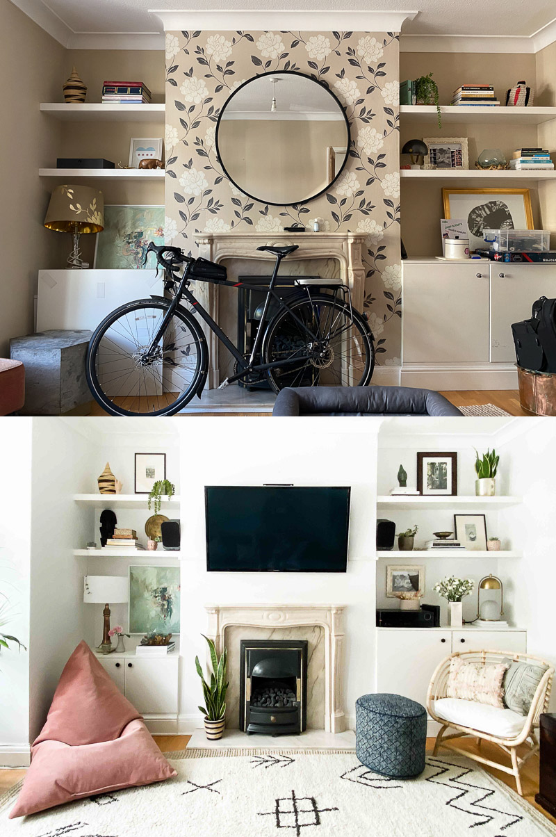 family room designs with fireplace and tv on Orc Reveal Eclectic Living Room Emmerson And Fifteenth